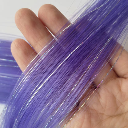 Rainbow Tinsel Hair Extensions