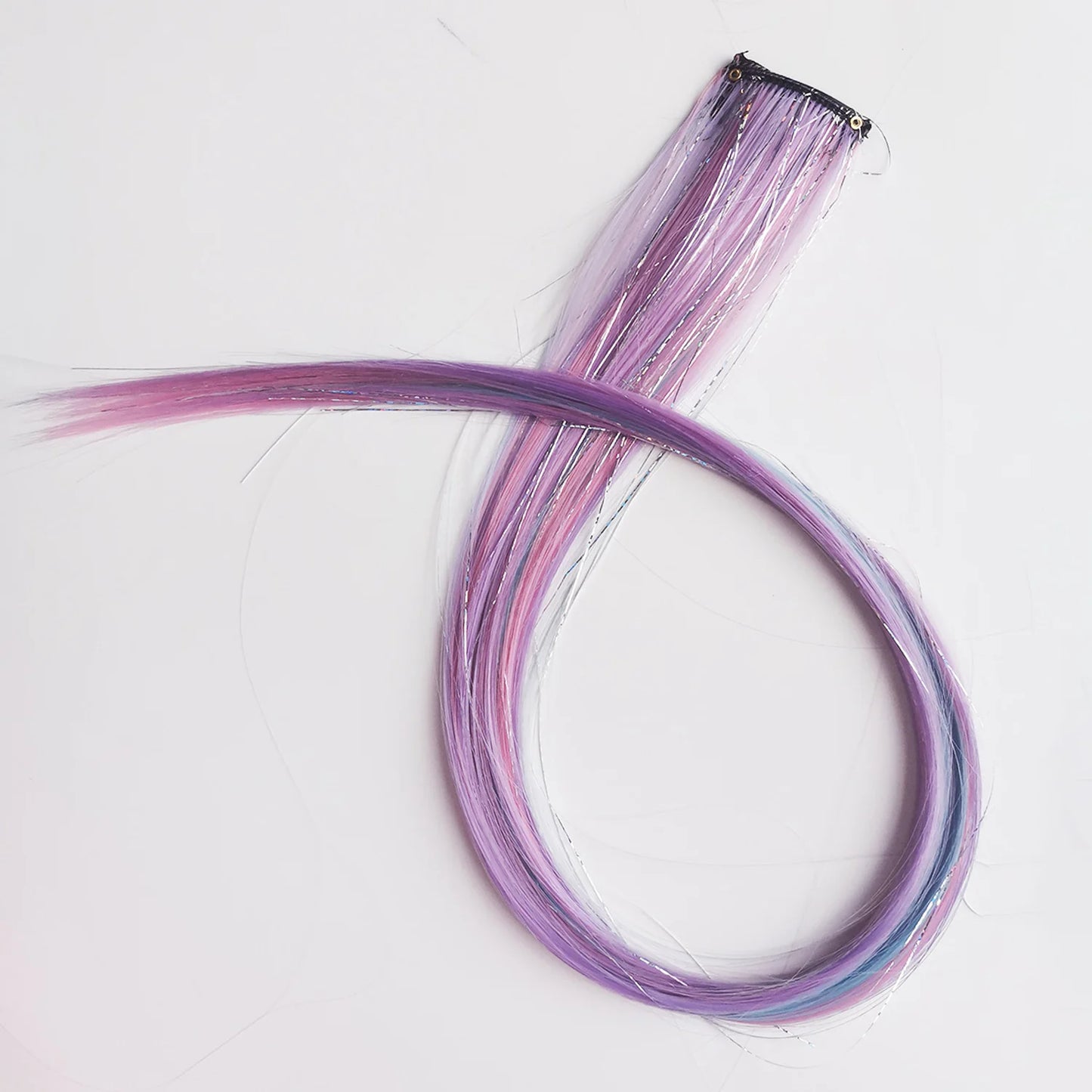 Rainbow Tinsel Hair Extensions