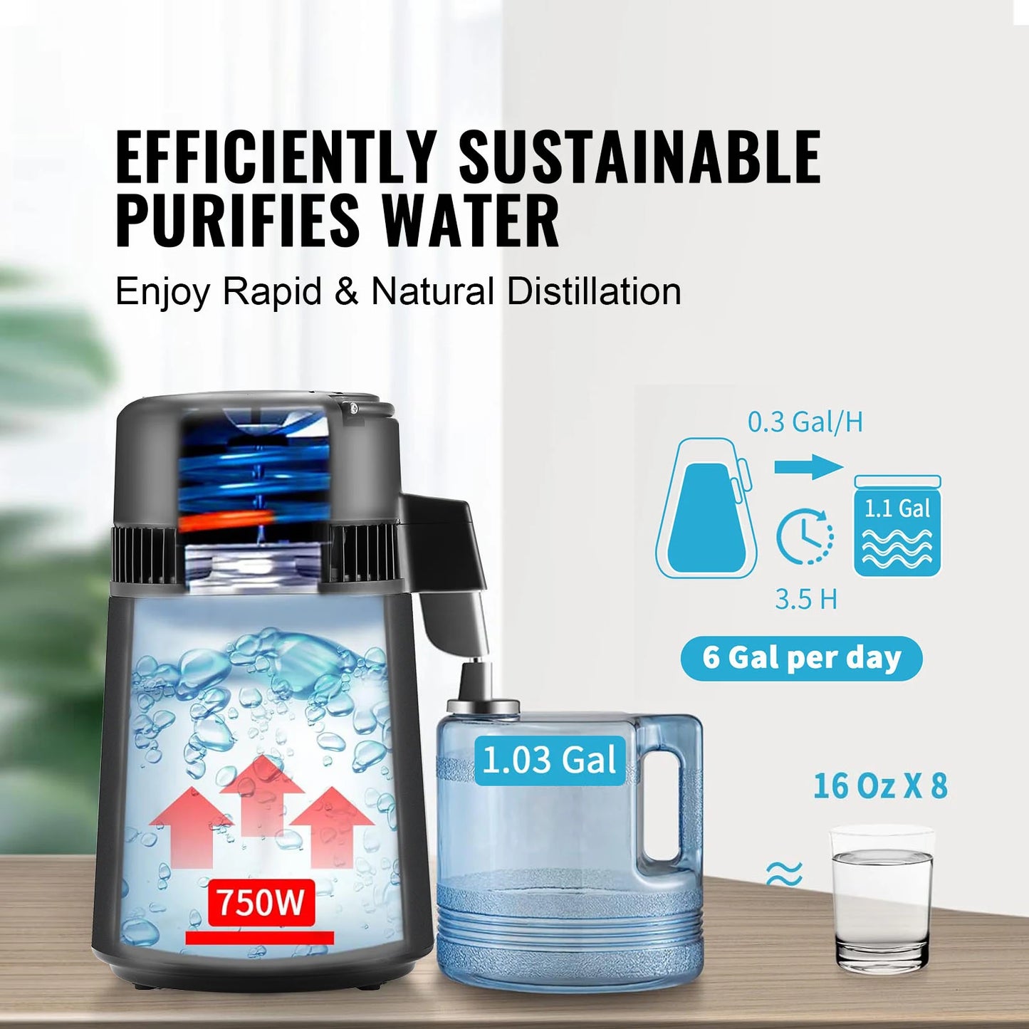 4L Countertop Water Distiller