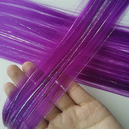 Rainbow Tinsel Hair Extensions