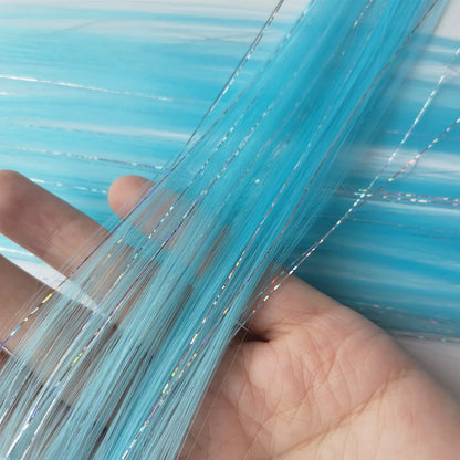 Rainbow Tinsel Hair Extensions