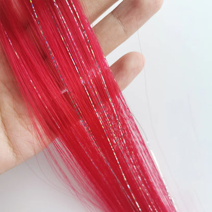 Rainbow Tinsel Hair Extensions
