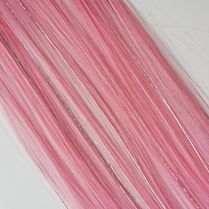 Rainbow Tinsel Hair Extensions
